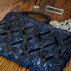 La Rega vintage beaded wristlet evening bag